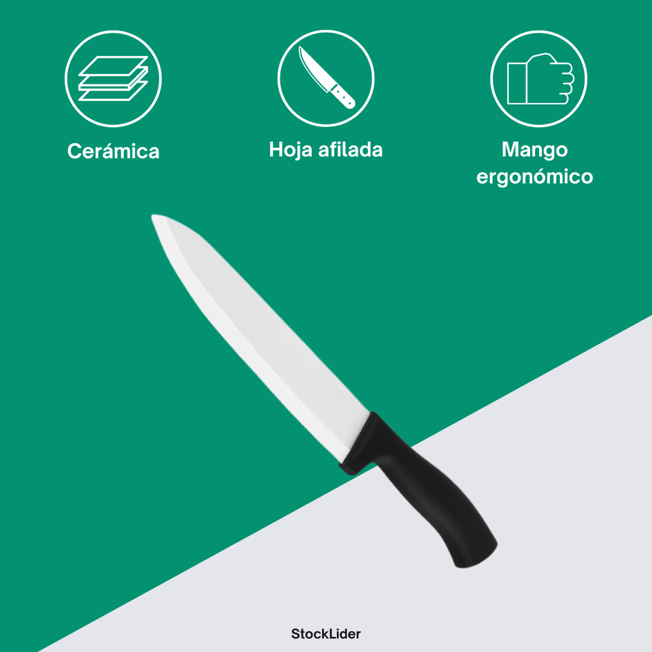 CUCHILLO DE CERÁMICA 20CM