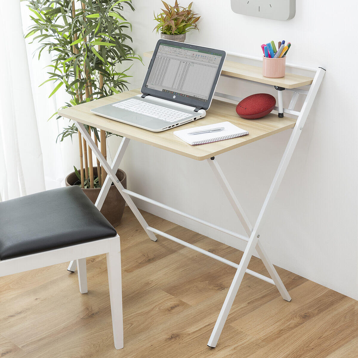 ESCRITORIO PLEGABLE CON ESTANTE