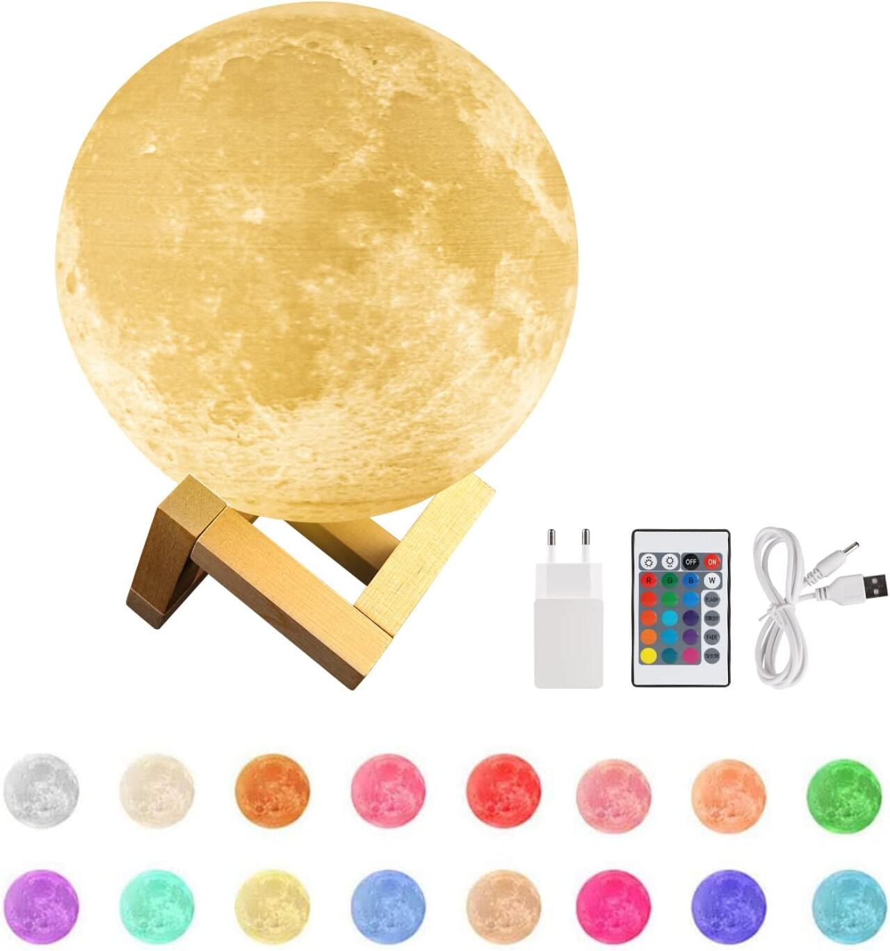 LÁMPARA LUNA 16 COLORES