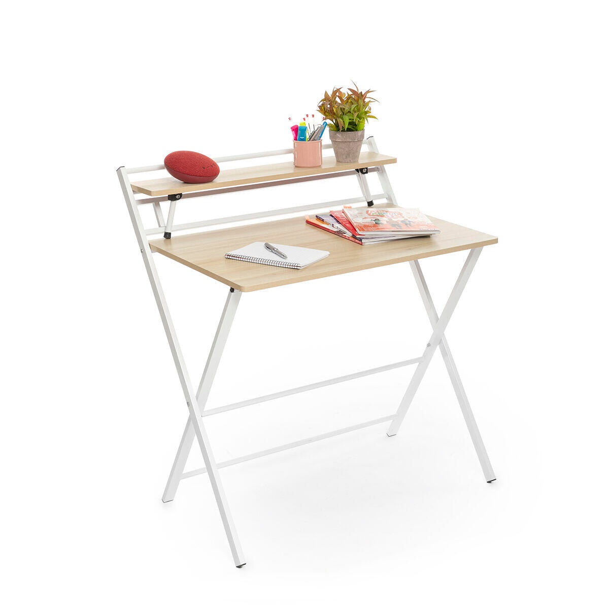 ESCRITORIO PLEGABLE CON ESTANTE